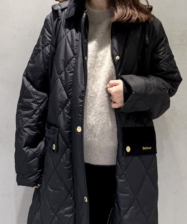 ヒライさんの「BEAMS WOMEN｜Barbour / MEREDITH キルト コート」を使ったコーディネート