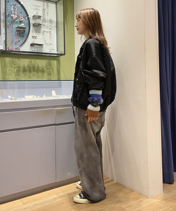 大木さんの「BEAMS WOMEN｜シャーリング MA-1 ブルゾン」を使ったコーディネート