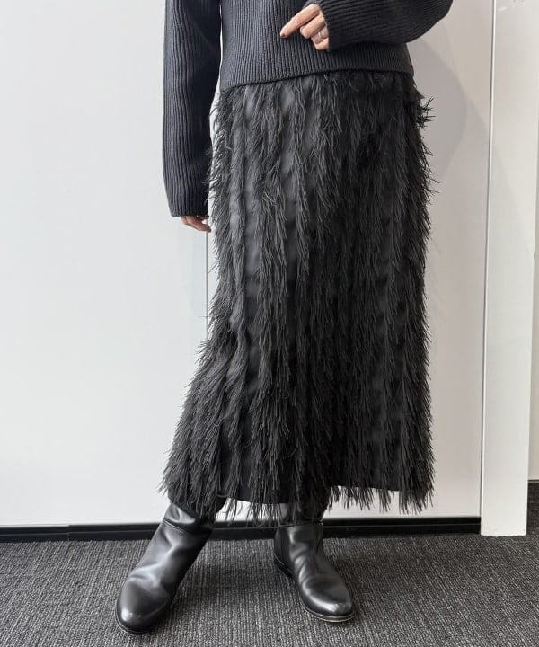 桑原 ふみさんの「BEAMS WOMEN｜サイドジップ リブ プルオーバー ニット .M」を使ったコーディネート