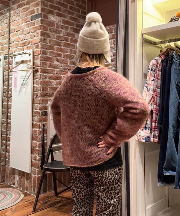 Heg.さんの「BEAMS WOMEN｜カスリ モヘア ベースボール」を使ったコーディネート