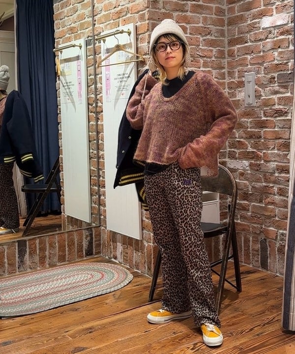 Heg.さんの「BEAMS WOMEN｜カスリ モヘア ベースボール」を使ったコーディネート