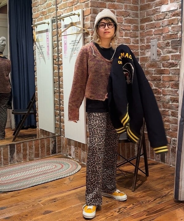 Heg.さんの「BEAMS WOMEN｜カスリ モヘア ベースボール」を使ったコーディネート