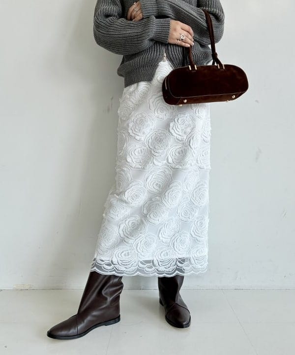 中丸　栞さんの「BEAMS WOMEN｜BATONER / ドライバーズ ニット」を使ったコーディネート