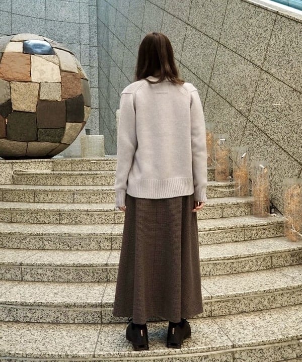 はやしあかねさんの「BEAMS WOMEN｜【別注】SLOANE / 5ゲージ Vネック カーディガン」を使ったコーディネート