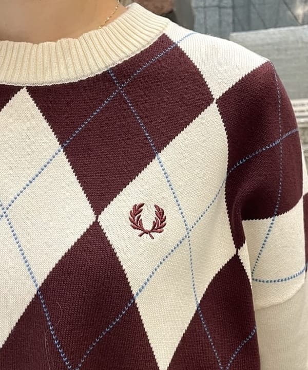 まゆちゃんさんの「BEAMS WOMEN｜【別注】FRED PERRY / ARGYLE JUMPER」を使ったコーディネート