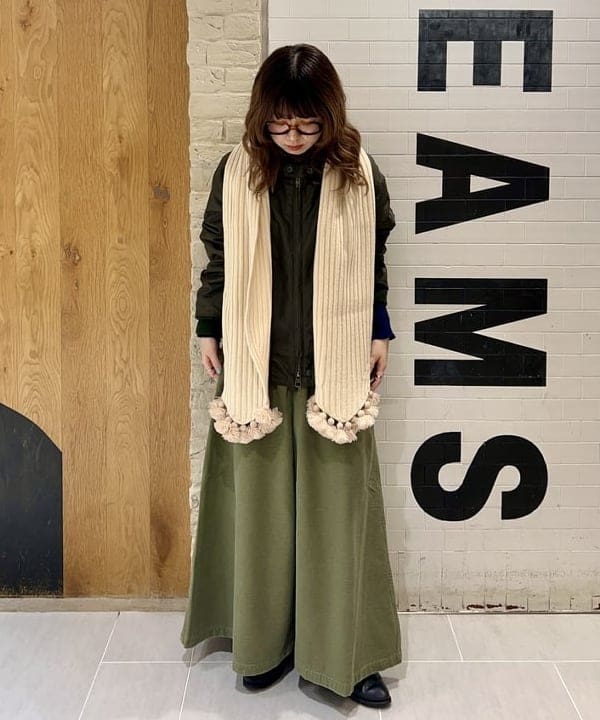 ナツハさんの「BEAMS WOMEN｜タッセル リブ マフラー」を使ったコーディネート