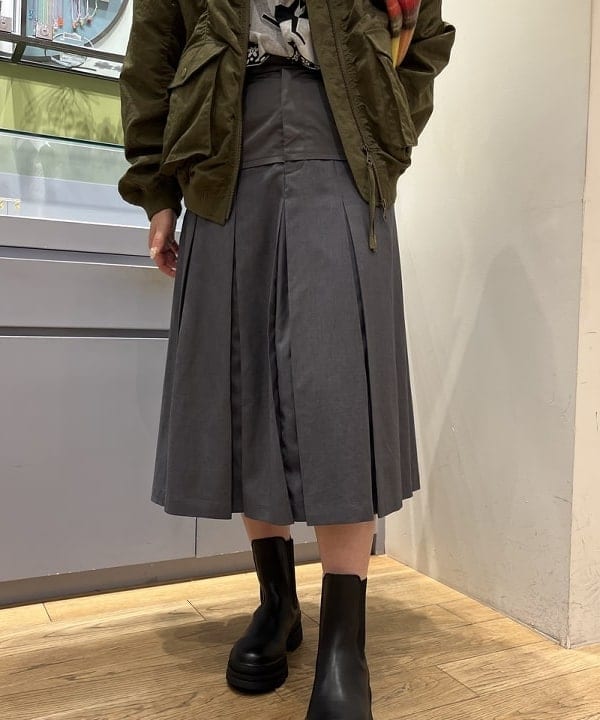 ゆいさんの「BEAMS WOMEN｜シャーリング MA-1 ブルゾン」を使ったコーディネート