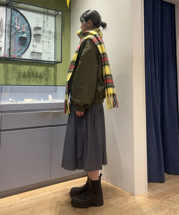 ゆいさんの「BEAMS WOMEN｜シャーリング MA-1 ブルゾン」を使ったコーディネート