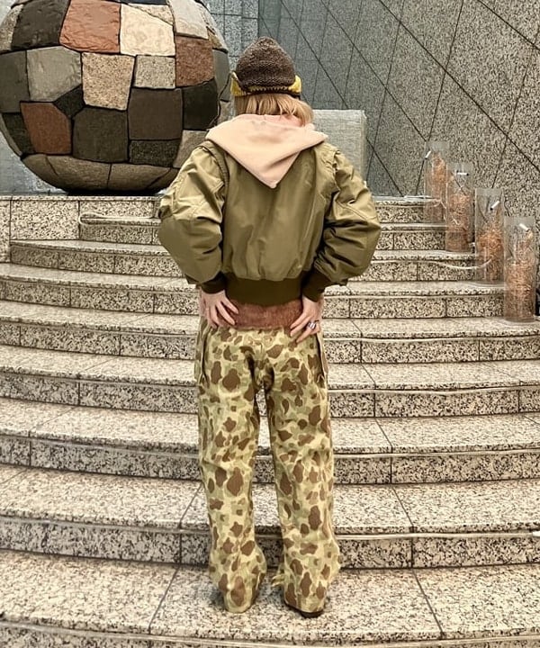 小原 もこさんの「BEAMS WOMEN｜カスリ モヘア ベースボール」を使ったコーディネート