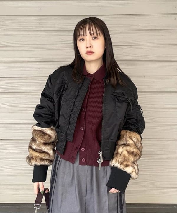 カタヤマ アヤさんの「BEAMS WOMEN｜【別注】FRED PERRY / Tipped Collar Cardigan」を使ったコーディネート