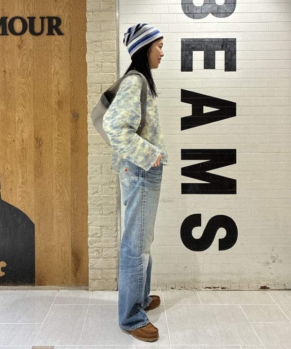 津藤 理佐子さんの「BEAMS WOMEN｜カスリ モヘア ベースボール」を使ったコーディネート