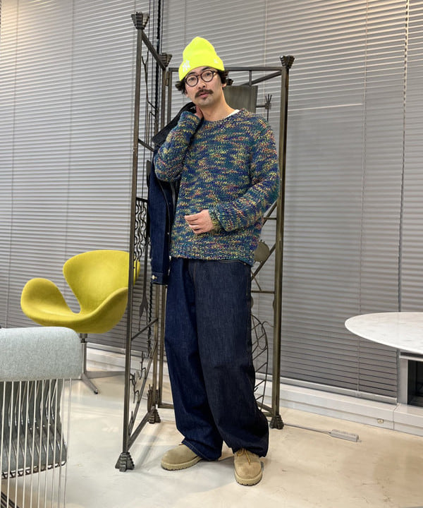 BAKU(東江 漠)さんの「BEAMS WOMEN｜1.5ゲージ マルチ バルキー ニット」を使ったコーディネート