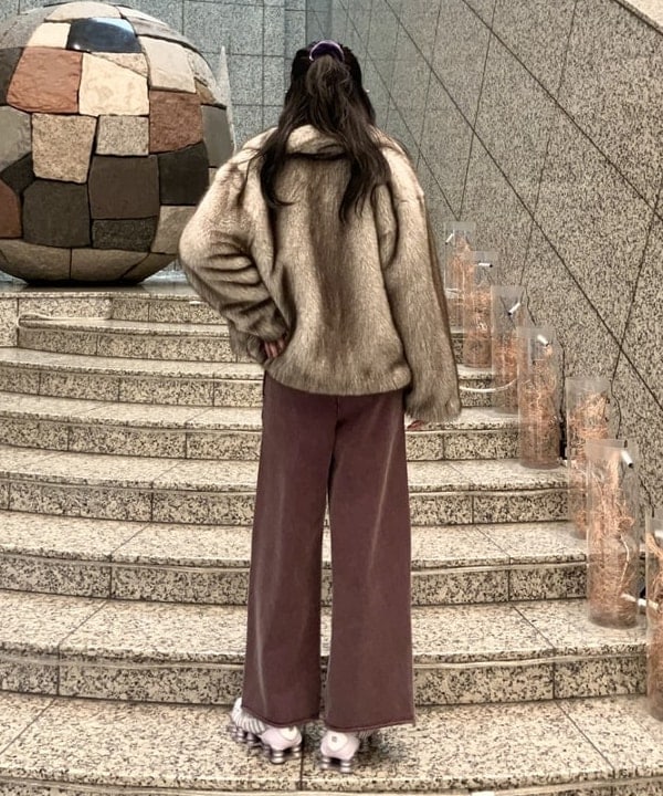 加歩さんの「BEAMS WOMEN｜スリム 柄 マフラー」を使ったコーディネート