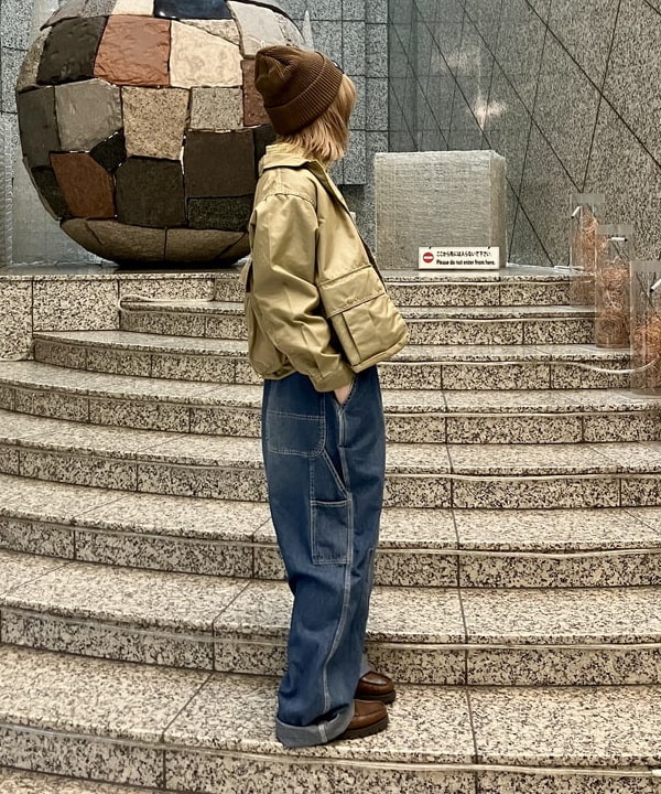 小原 もこさんの「BEAMS WOMEN｜マルチボーダー ベスト」を使ったコーディネート