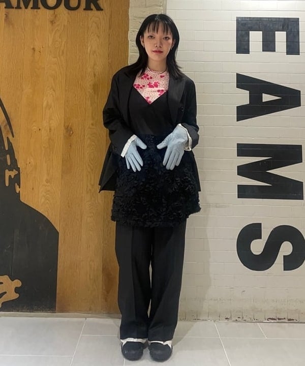 rinnaさんの「BEAMS WOMEN｜カフ デタッチャブル ダブルジャケット」を使ったコーディネート