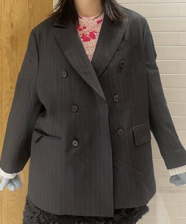 rinnaさんの「BEAMS WOMEN｜カフ デタッチャブル ダブルジャケット」を使ったコーディネート