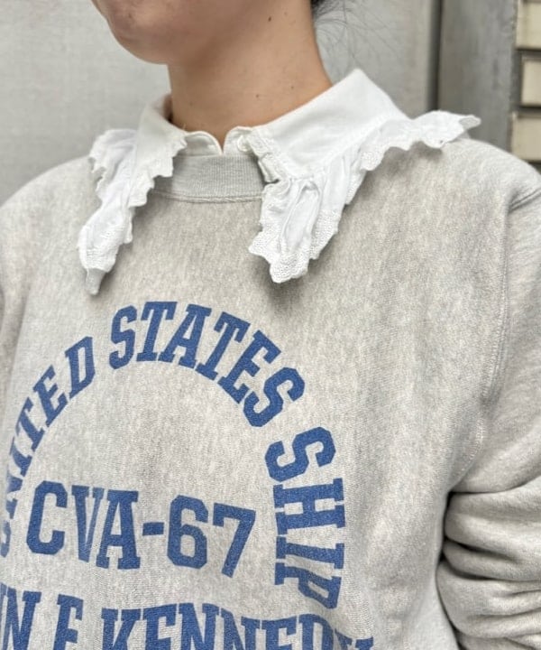 おのすさんの「BEAMS WOMEN｜ユーロ ヴィンテージ フリル シャツ」を使ったコーディネート