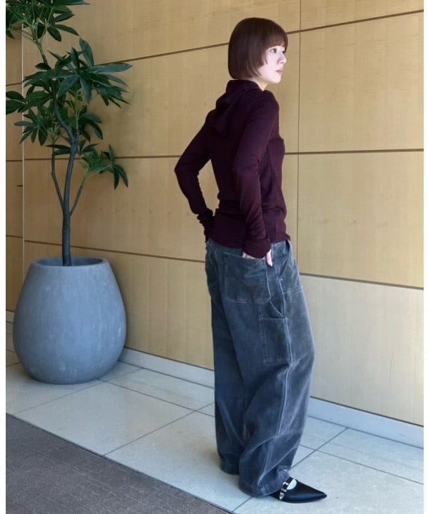 Hazukiさんの「BEAMS WOMEN｜ダブル二ー コーデュロイ ワークパンツ」を使ったコーディネート