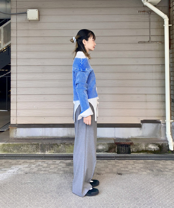 むりょさんの「BEAMS WOMEN｜モールフェード ジップ カーディガン」を使ったコーディネート