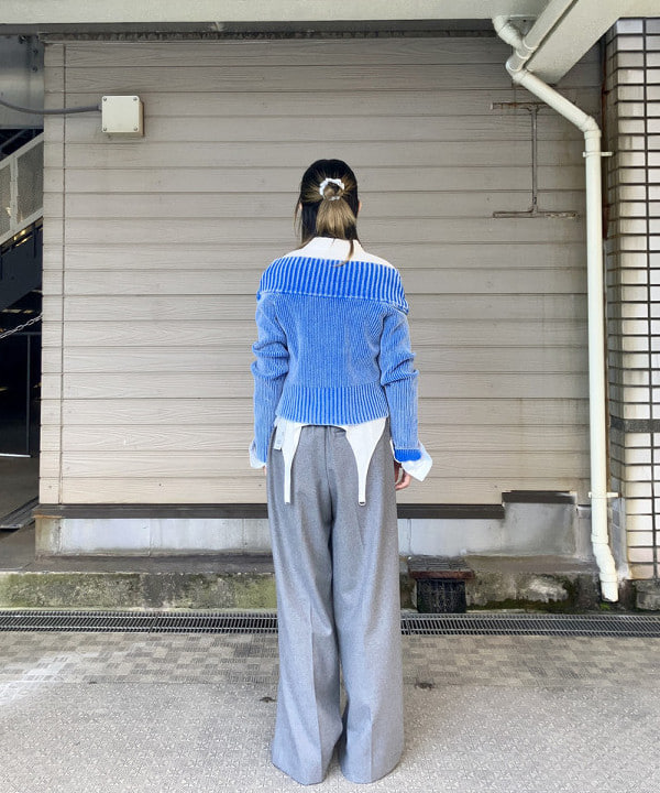 むりょさんの「BEAMS WOMEN｜モールフェード ジップ カーディガン」を使ったコーディネート