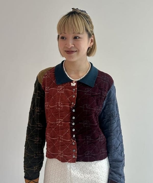 ナカノ アイさんの「BEAMS WOMEN｜【別注】YanYan / June collared cardigan」を使ったコーディネート