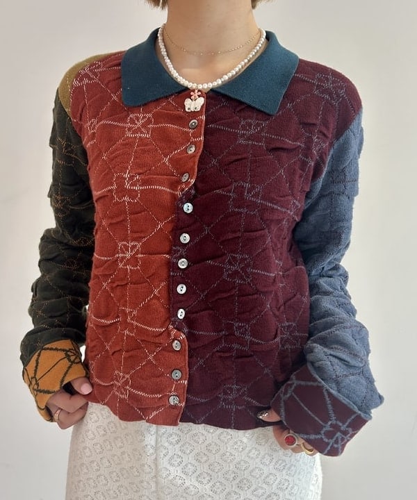 ナカノ アイさんの「BEAMS WOMEN｜【別注】YanYan / June collared cardigan」を使ったコーディネート