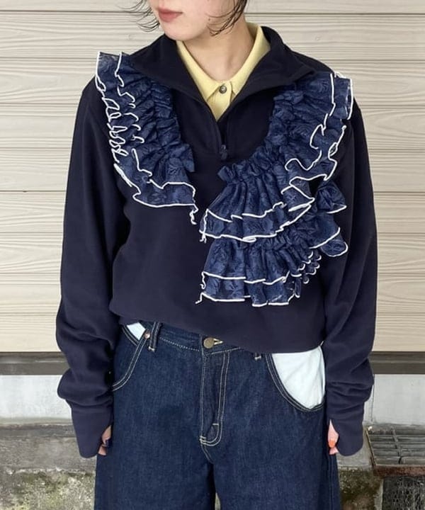 晶さんの「BEAMS WOMEN｜【別注】Orfeo × maturely / フリース ハーフジップ」を使ったコーディネート