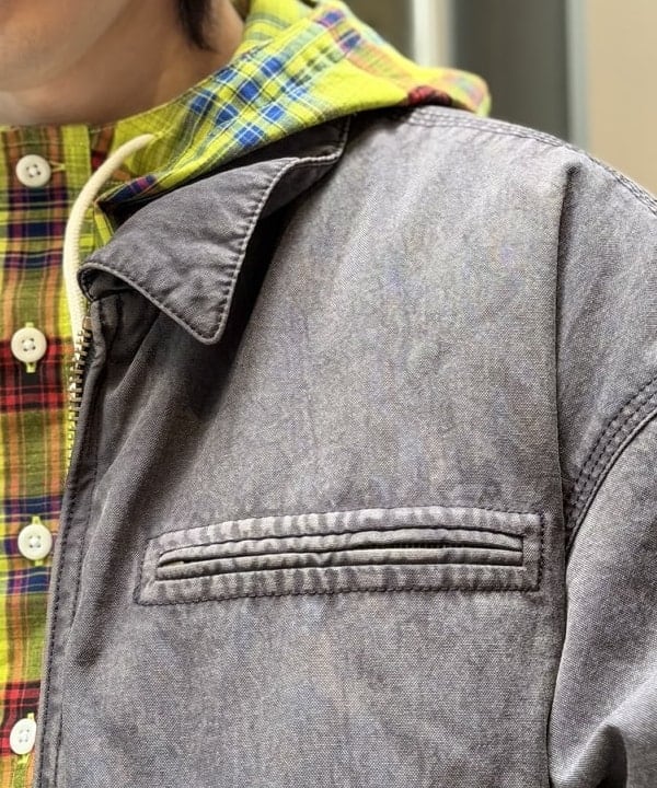 うえきんぐさんの「ワイドショートフィット フェード ダック ダウンジャケット」を使ったコーディネート