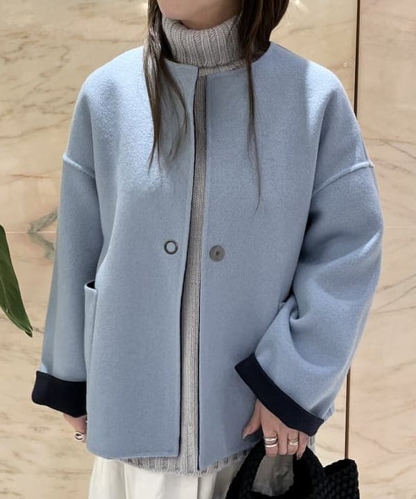 関 桂子さんの「BEAMS WOMEN｜【別注】SLOANE / 3ゲージ ドロップショルダー タートルネック ニット」を使ったコーディネート