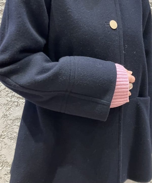 OSUMIさんの「BEAMS WOMEN｜ソフトメルトン ノーカラーコート」を使ったコーディネート