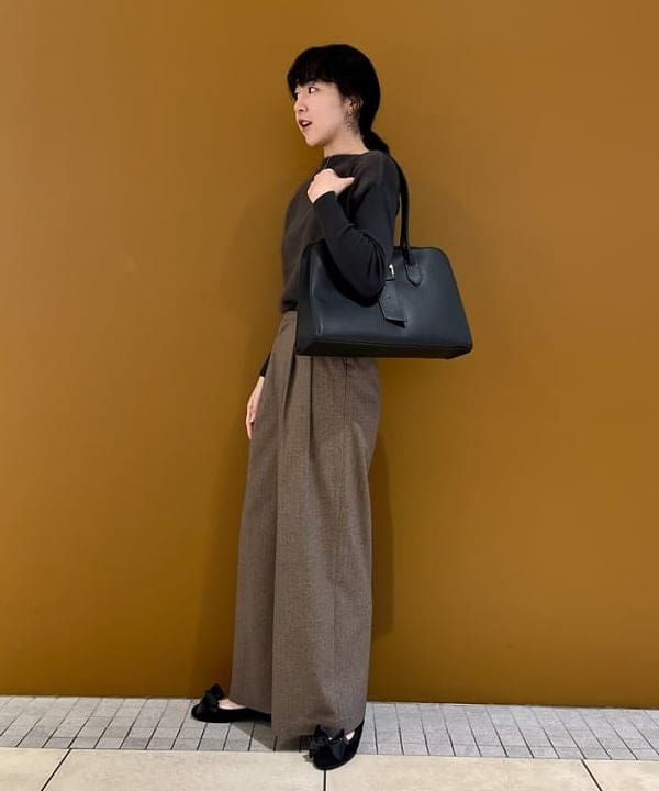 kigoさんの「フラッフィー ボートネック ニット」を使ったコーディネート