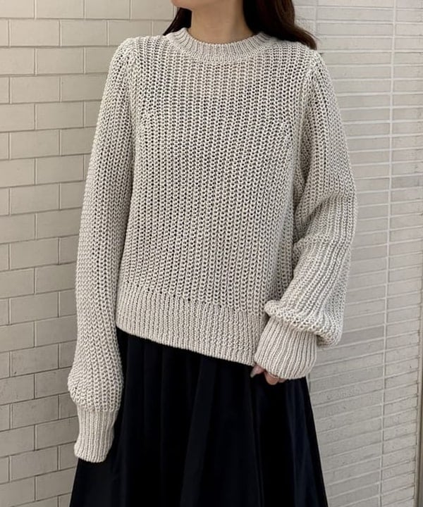 ヒライさんの「BEAMS WOMEN｜畦編み ニット プルオーバー.M」を使ったコーディネート