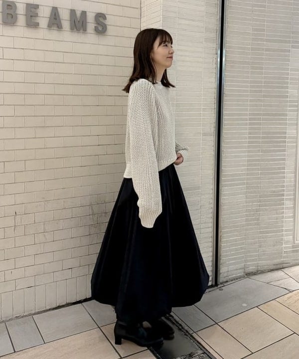 ヒライさんの「BEAMS WOMEN｜畦編み ニット プルオーバー.M」を使ったコーディネート