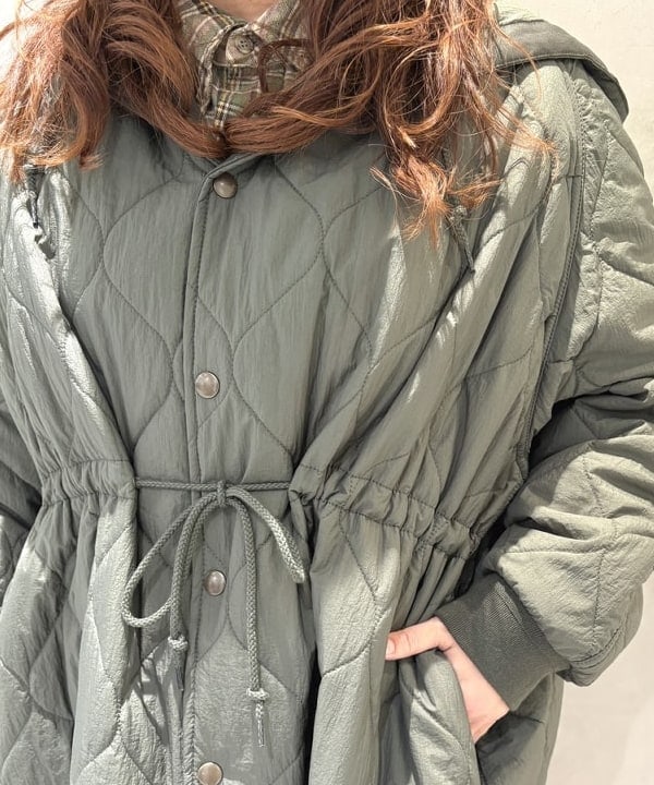 kawaiさんの「BEAMS WOMEN｜ナイロン キルティング フード コート」を使ったコーディネート