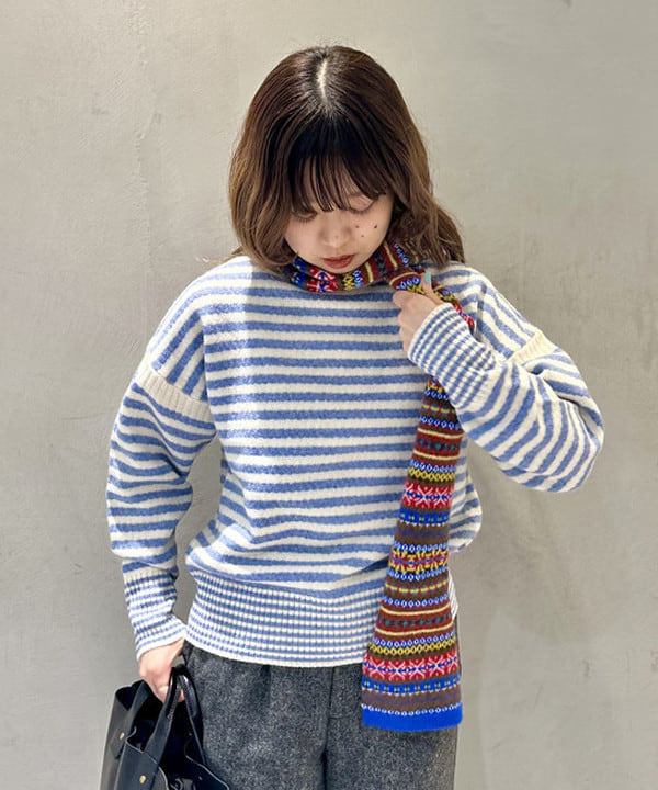 ナツハさんの「BEAMS WOMEN｜【別注】ROBERT MACKIE / フェアアイル マフラー」を使ったコーディネート