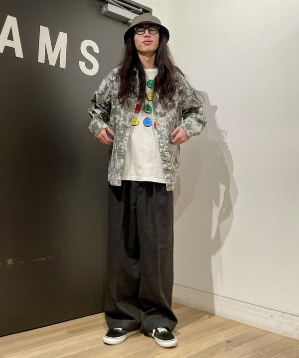 値下げ「希少」beams+ バティックジャケット　KOMATSU 総柄　古着 値下げ「希少」beams+ バティックジャケット KOMATSU 総柄 古着