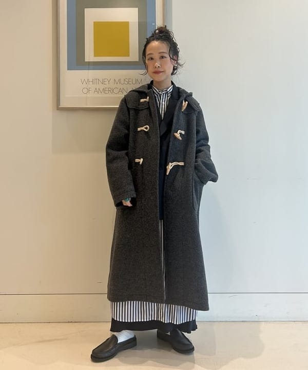 清水 彩乃さんの「BEAMS WOMEN｜モッサー ロング ダッフルコート 25FW」を使ったコーディネート