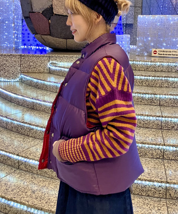 小原 もこさんの「BEAMS WOMEN｜リバーシブル ダウン ベスト」を使ったコーディネート