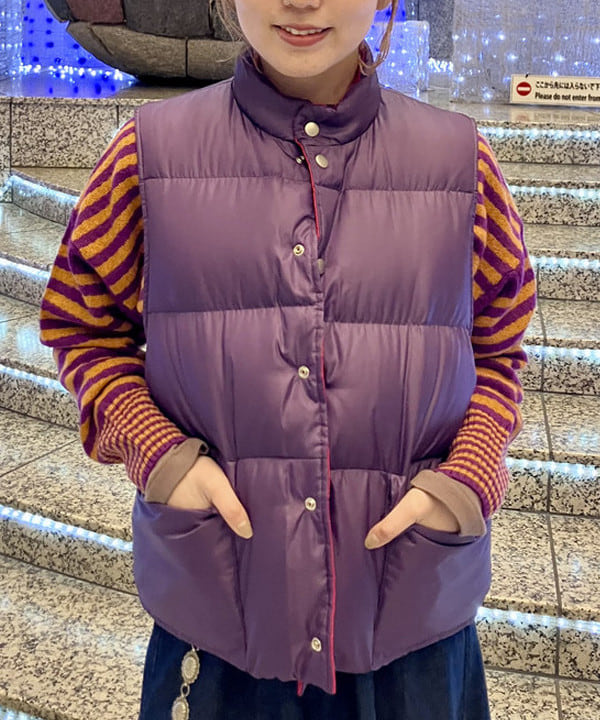 小原 もこさんの「BEAMS WOMEN｜リバーシブル ダウン ベスト」を使ったコーディネート