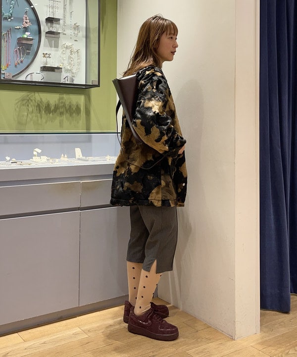 大木さんの「BEAMS WOMEN｜RBS / フェイクファー ステンカラー コート」を使ったコーディネート