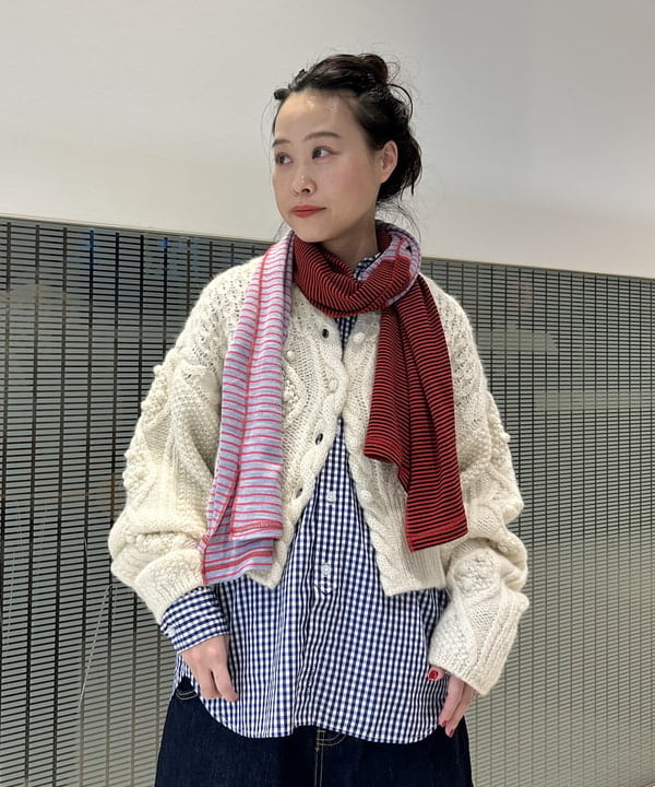 清水 彩乃さんの「BEAMS WOMEN｜100/2 ギンガムチェック ボタンダウン シャツ」を使ったコーディネート