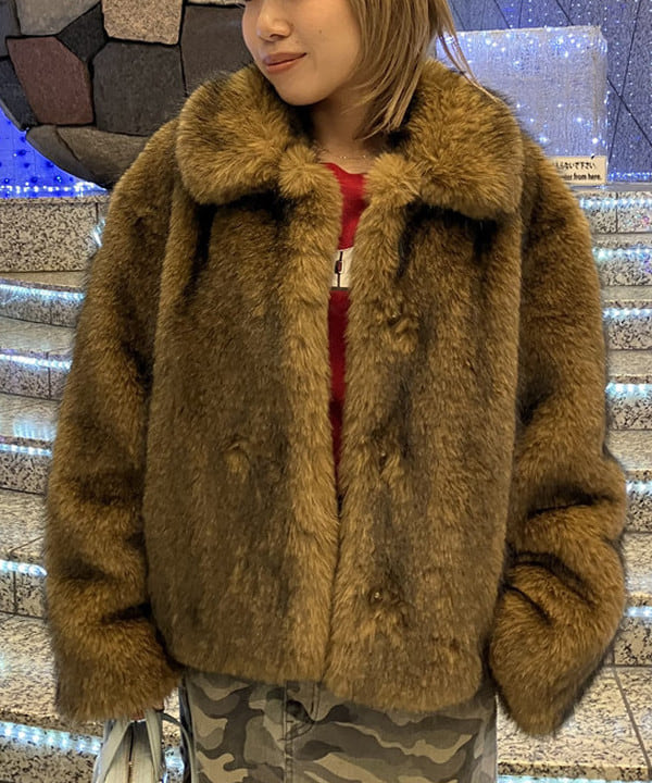 まゆちゃんさんの「BEAMS WOMEN｜フェイクファー ショート ブルゾン」を使ったコーディネート