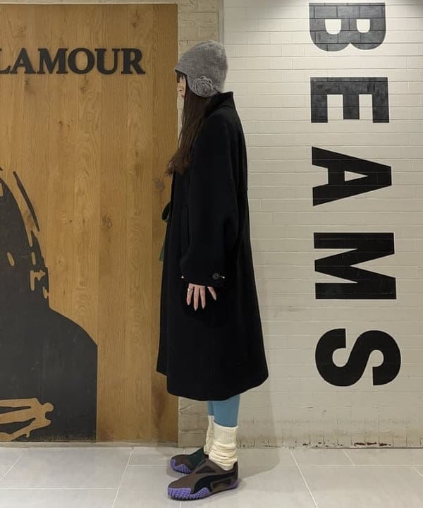 江口 息吹さんの「BEAMS WOMEN｜【別注】Casselini / フラワー ニット帽」を使ったコーディネート
