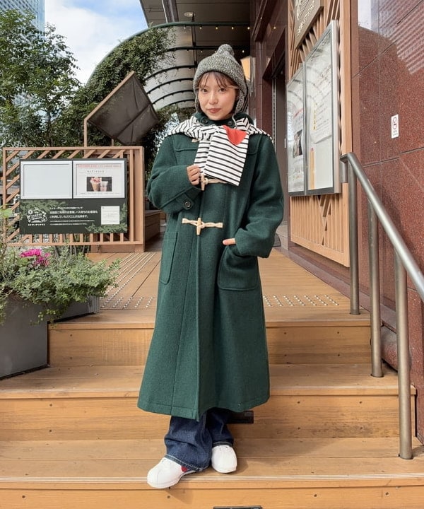 BEAMS BOY 緑ダッフルコート BEAMS BOY グリーンダッフルコート