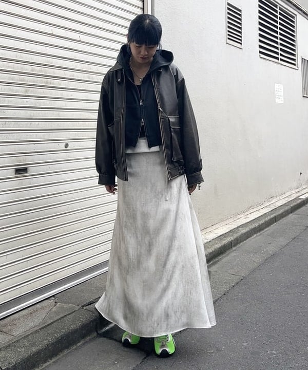 ゆいさんの「BEAMS WOMEN｜フェイクレザー フライト ジャケット」を使ったコーディネート