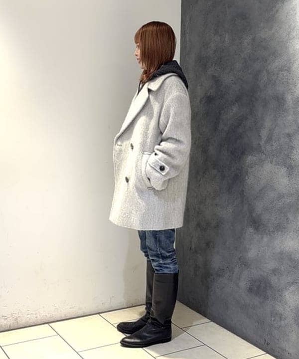 あすかさんの「BEAMS WOMEN｜シャギー ダブル ハーフ コート」を使ったコーディネート
