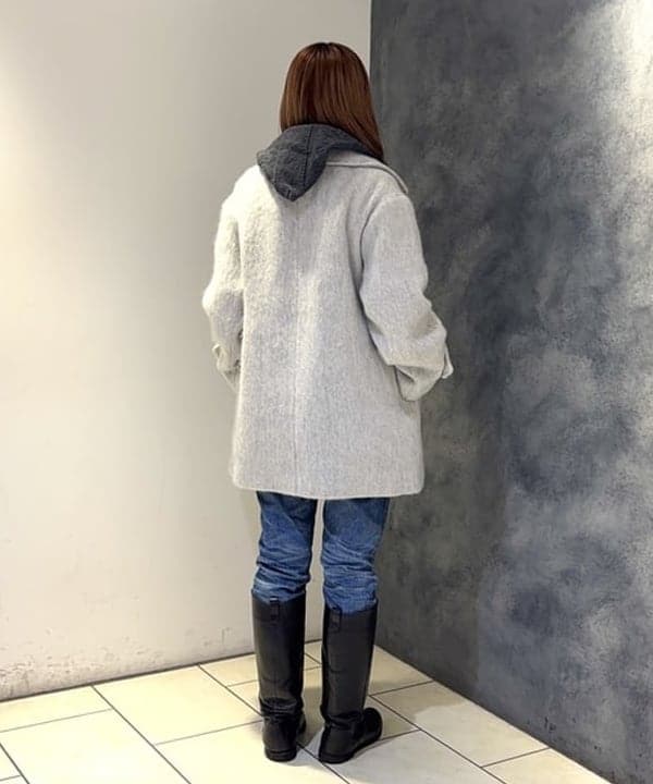 あすかさんの「BEAMS WOMEN｜シャギー ダブル ハーフ コート」を使ったコーディネート