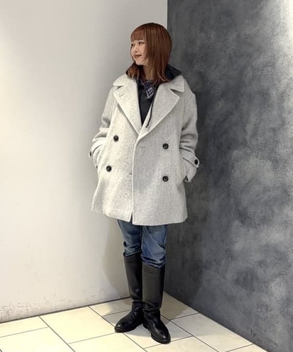 あすかさんの「BEAMS WOMEN｜シャギー ダブル ハーフ コート」を使ったコーディネート