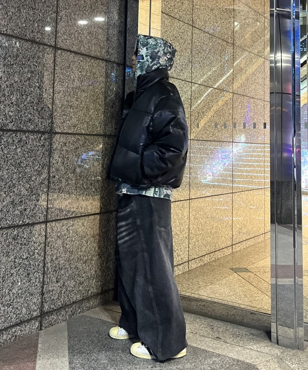 菊田 悠さんの「BEAMS WOMEN｜レザーライク ダウン ブルゾン」を使ったコーディネート