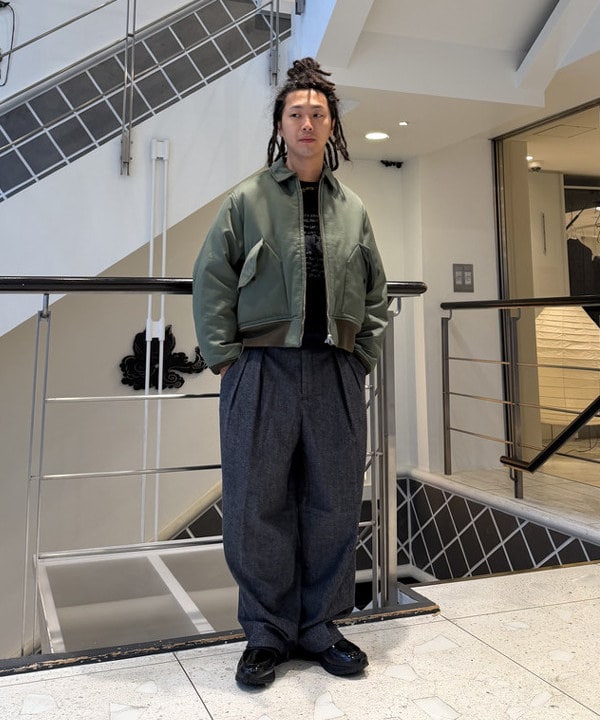 雙褶寬版西裝長褲
